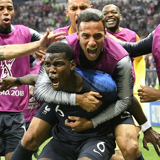法國球員歡慶進球。（達志影像）