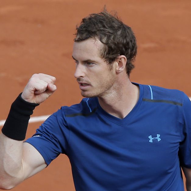 世界球王Andy Murray直落3晉級法網男單8強。（達志影像資料照）